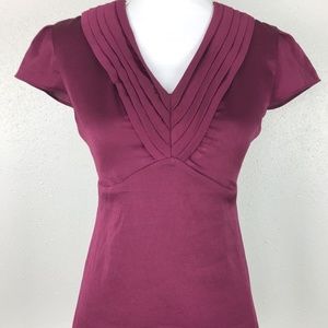 Banana Republic V-neck short sleeve Burgundy